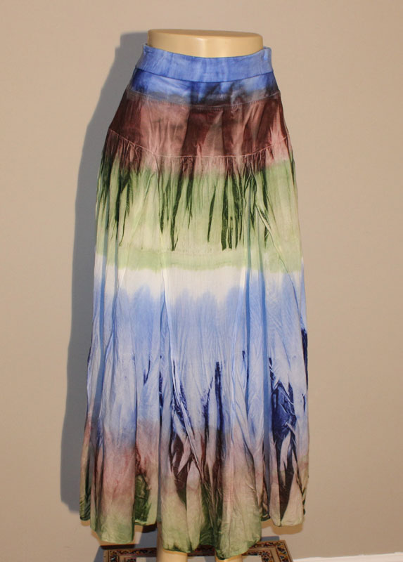 100% Cotton Tie Dye Skirt - Multi-Color